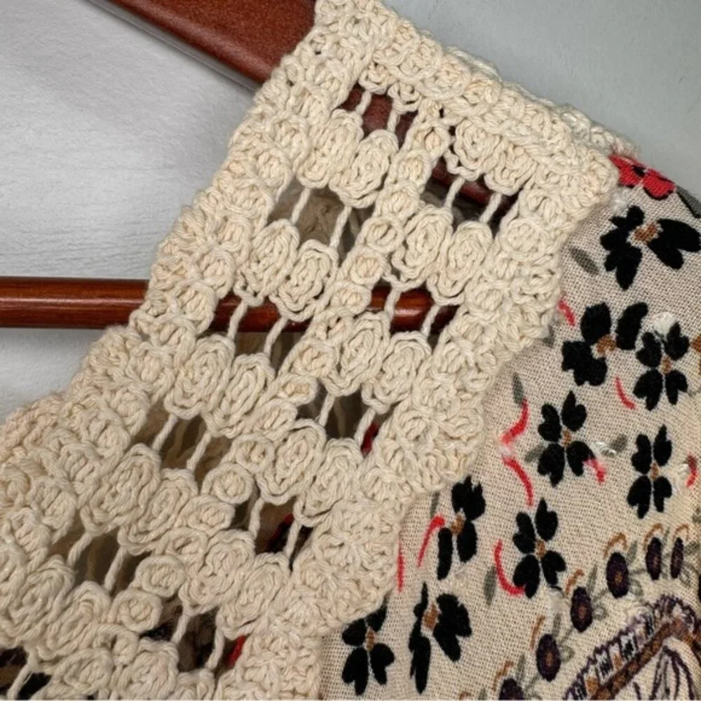 Torrid Babydoll Clip Dot Crinkle Gauze Crochet Neck Top Size 2x - Picture 10 of 16